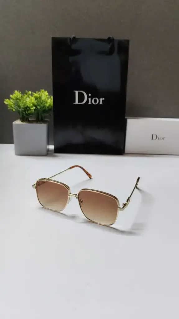 Dior gold brown sunglasses