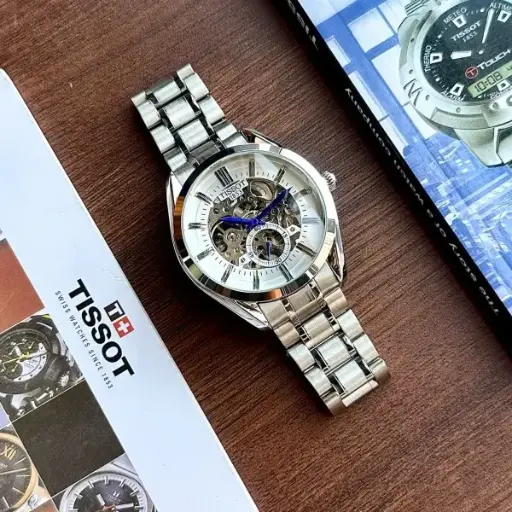 TISSOT AUTO SILVER WHITE WATCH 